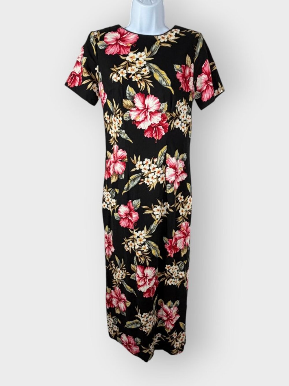 Vtg Shannon Marie Midi Hawaiian Dress | S | Beachy Tropical Resort